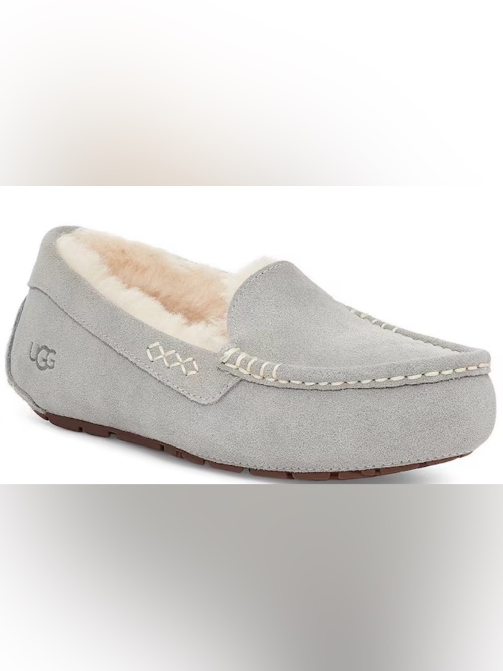 NWOB UGG Ansley Water-Resistant Suede Wool Lined Moccasin Slippers